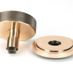 polished bronze brompton centre door knob (art deco)