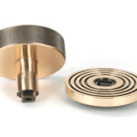 polished bronze brompton centre door knob (beehive)