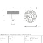 polished bronze brompton centre door knob (beehive)