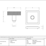 polished bronze brompton centre door knob (square)