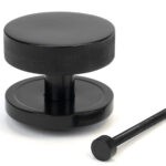 black brompton centre door knob (plain)
