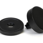 black brompton centre door knob (plain)