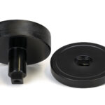 black brompton centre door knob (plain)