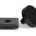 black brompton centre door knob (square)