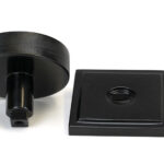 black brompton centre door knob (square)