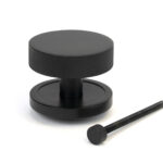 matt black brompton centre door knob (plain)