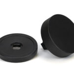 matt black brompton centre door knob (plain)