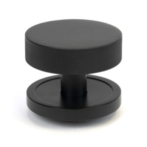 matt black brompton centre door knob (plain)