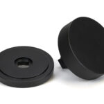 matt black brompton centre door knob (art deco)