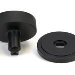 matt black brompton centre door knob (art deco)