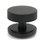 matt black brompton centre door knob (art deco)