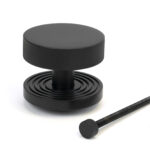 matt black brompton centre door knob (beehive)