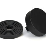 matt black brompton centre door knob (beehive)