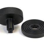 matt black brompton centre door knob (beehive)