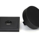 matt black brompton centre door knob (square)