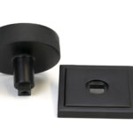 matt black brompton centre door knob (square)