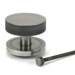 pewter brompton centre door knob (plain)