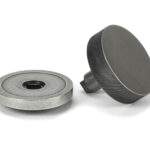 pewter brompton centre door knob (plain)