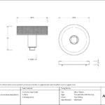 pewter brompton centre door knob (plain)
