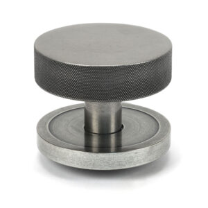 pewter brompton centre door knob (plain)