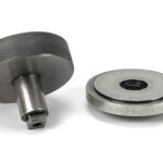 pewter brompton centre door knob (art deco)