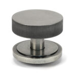 pewter brompton centre door knob (art deco)