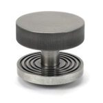 pewter brompton centre door knob (beehive)