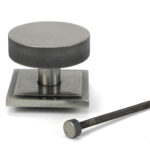 pewter brompton centre door knob (square)