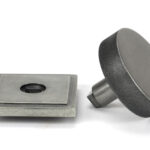 pewter brompton centre door knob (square)