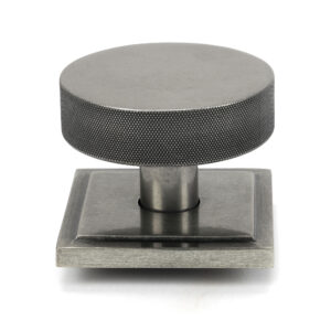 pewter brompton centre door knob (square)