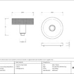 polished marine ss (316) brompton centre door knob (plain)