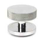 polished marine ss (316) brompton centre door knob (plain)