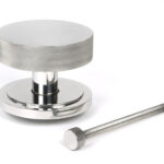 polished marine ss (316) brompton centre door knob (art deco)