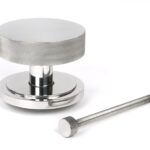 polished marine ss (316) brompton centre door knob (art deco)