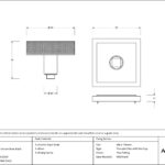 polished marine ss (316) brompton centre door knob (square)