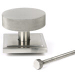 satin marine ss (316) brompton centre door knob (square)