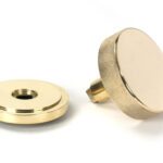 polished brass brompton centre door knob (art deco)