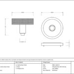 polished brass brompton centre door knob (art deco)