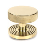 polished brass brompton centre door knob (beehive)