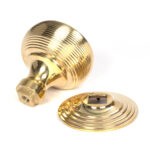 polished brass beehive centre door knob