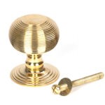 polished brass beehive centre door knob
