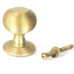 satin brass beehive centre door knob