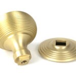 satin brass beehive centre door knob