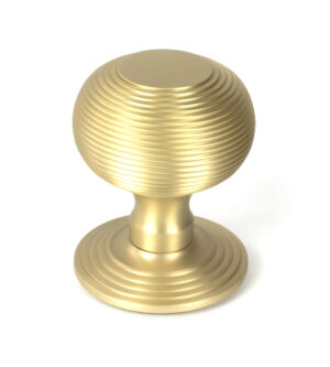 satin brass beehive centre door knob