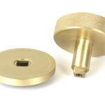 satin brass brompton centre door knob (plain)