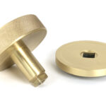 satin brass brompton centre door knob (plain)