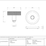 satin brass brompton centre door knob (plain)