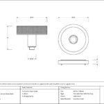 satin brass brompton centre door knob (art deco)