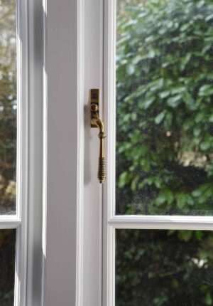 aged brass reeded espag rh