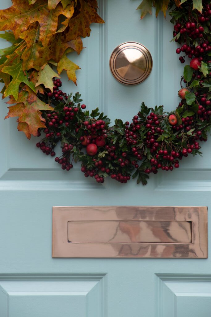 bronze door suite autumn wreath